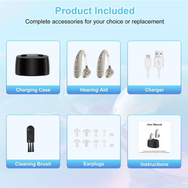 Z162BT BTE Digital Rechargeable Hearing Aids With Bluetooth - Billede 7