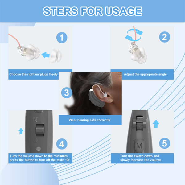 Z162TX Digital Hearing Aids Rechargeable Private Label - Billede 7