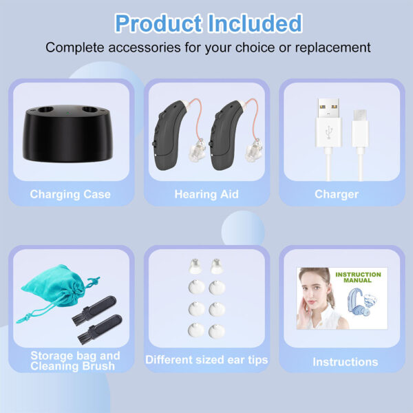 Z162TX Digital Hearing Aids Rechargeable Private Label - Billede 6