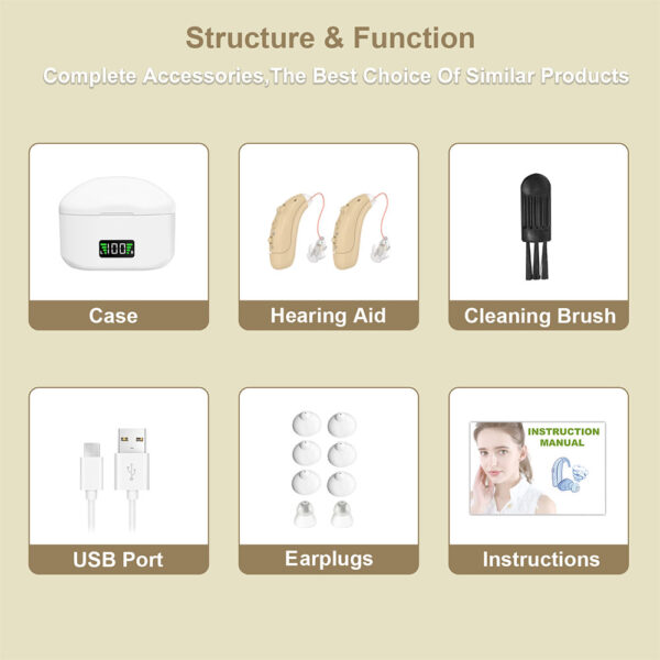 Z160CX Amazon BTE Digital Hearing Aids Rechargeable Dealer - Billede 8