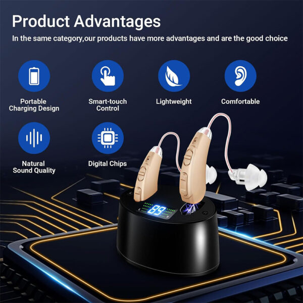 Z128 Digital Hearing Aids BTE Noise Reduction Brand Custom - Billede 7