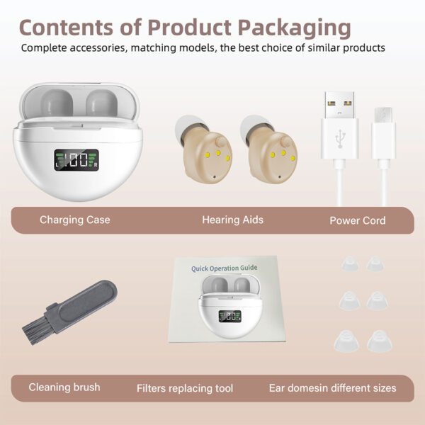 Z117 new in-ear rechargeable digital Hearing Aids Vendor - Billede 8