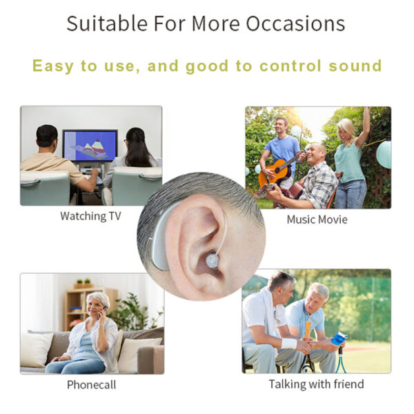 BX06 Best Affordable Rechargeable hearing aids BTE OEM - Billede 4