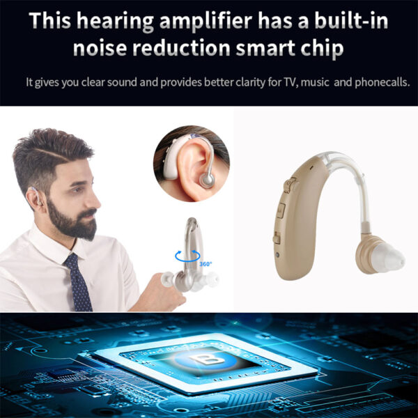 BX360 Mini Rechargeable Digital BTE Hearing Aids Solutions - Billede 5