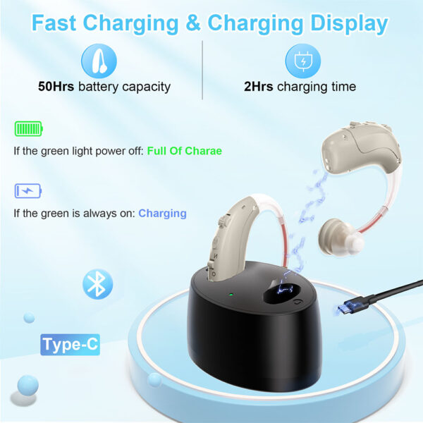 Z162BT BTE Digital Rechargeable Hearing Aids With Bluetooth - Billede 4
