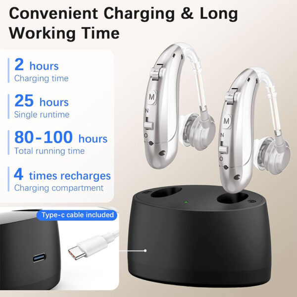 Z162 BTE Digital Hearing Aid Rechargeable Factory Supply - Billede 6
