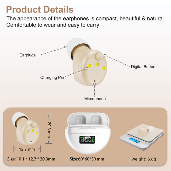 Z117 new in-ear rechargeable digital Hearing Aids Vendor - Billede 4