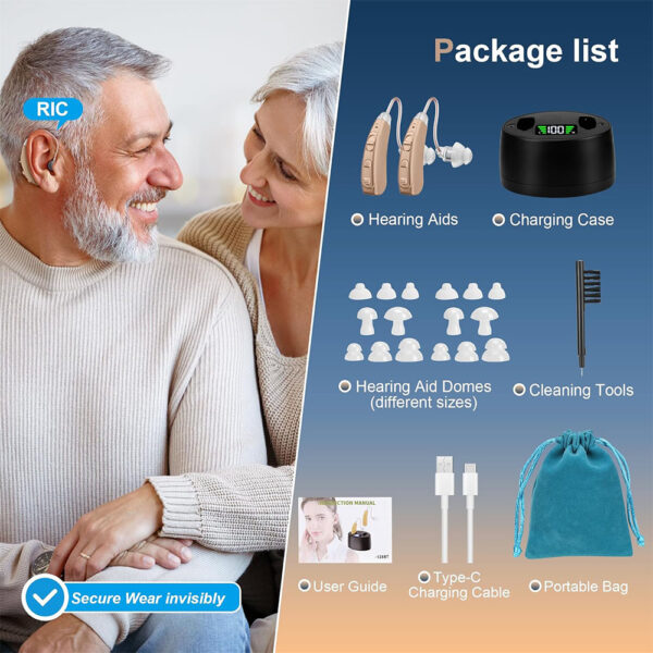 Z128BT Bluetooth Hearing Aids BTE Noise Reduction Vendor - Billede 2