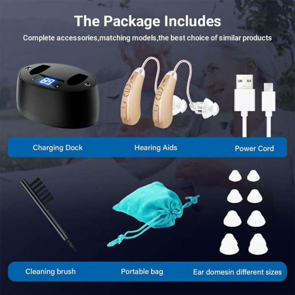 Z128 Digital Hearing Aids BTE Noise Reduction Brand Custom - Billede 4